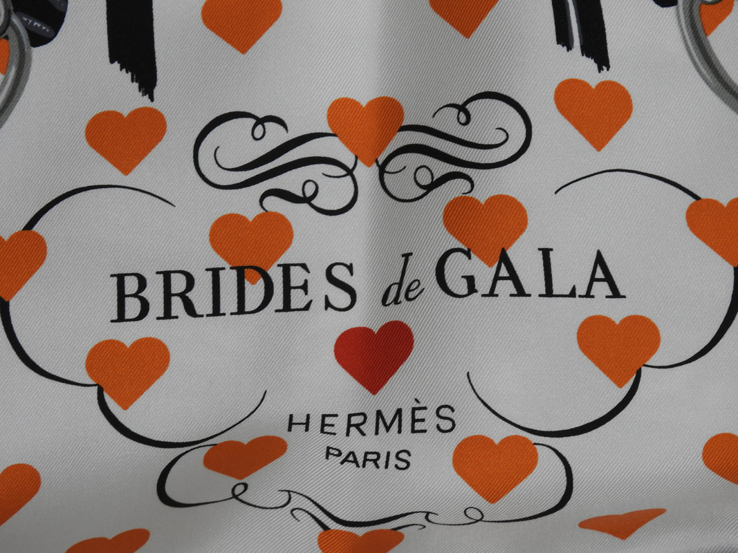 Hermes Limited Edition Scarf Silk 90 cm Brides de Gala Love Carre