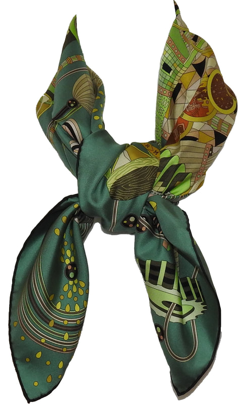 Hermes Marine Twill Silk 90 cm 36 Fleurs de Giverny Scarf Carre Shawl –  MAISON de LUXE